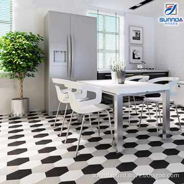 small size white and black tiles matte kitchen hexagon backsplash floor and wall tiles